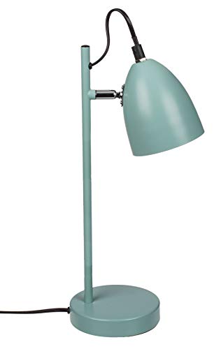 Lámpara de mesa de metal estilo retro E14, 37 cm (verde menta)