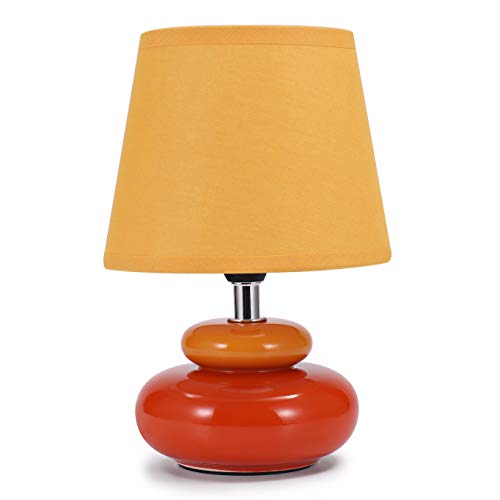 Lámpara de mesita de noche de cerámica "Julia" (naranja)