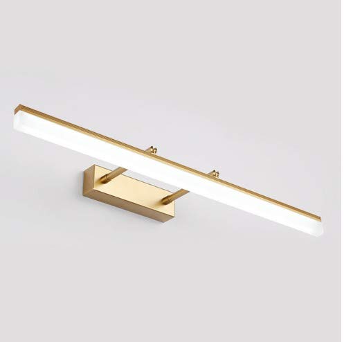 Lámpara de pared con luz de baño LED Lámpara de espejo para baño Blanco cálido Accesorios de lámpara de pared Acrílico 9W 40Cm / Espejo de maquillaje Luz dorada