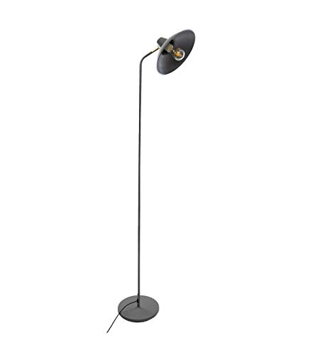 Lámpara de pie de metal gris