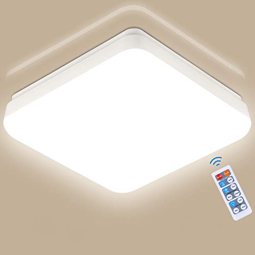 Lámpara de techo LED con Sensor Movimiento, 18W Luz de Techo, Oeegoo Plafón LED de Techo para para Baño Cocina Balcón Pasillo, 1400Lm, IP54, Blanco Natural 4000K