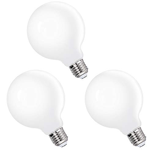 Lamparas Bombillas Globos Grande de LED de Edison E27 Bajo Consumo G95 6W Luz Fria 5000K Iluminación Omnidireccional para Lampara Colgante de Techo, Lot de 3 de Enuotek