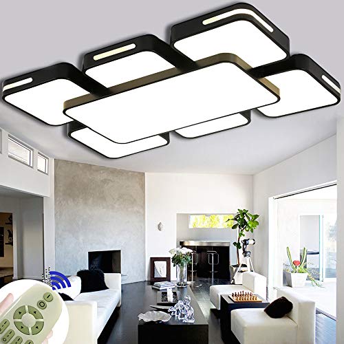 LED Lámpara de Techo 78W Interior Plafón Moderna LED de Techo Rectangular De Dormitorio Pasillo Cocina Sala Salón Comedor (Regulable 3000-6500K)