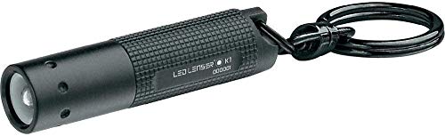 Led Lenser 8251 K1A Mini linterna con llavero en Pila, 17 Lumen, Rayo de luz 16m, Aluminio, Negro
