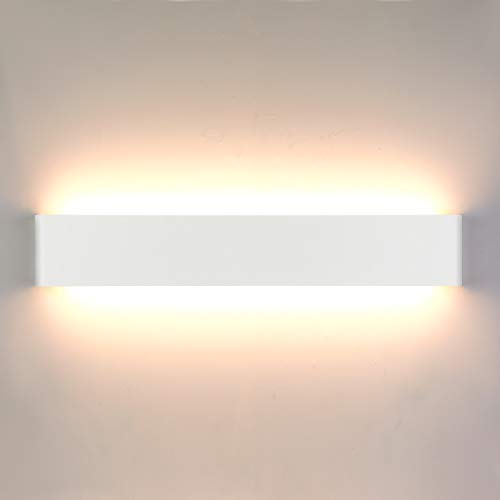 Lightess 20W 50CM Apliques de Pared LED Lámpara de Pared Interior Luz Moderna Agradable Luz de Aluminio Iluminación para Salón, Dormitorio, Sala, Pasillo, Escalera, Blanco, 3000K Blanco Cálido