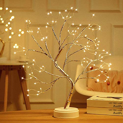 Luces, Blanco Cálido 108 LED Árbol de la Flor de la Luz de Escritorio DIY Bonsái Árbol de la Lámpara para la Boda Dormitorio Decoración