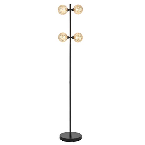 [lux.pro] Lámpara de pie Felin Diseño Moderno Altura 138 cm Lámpara de Suelo Metal Negro y Color Oro