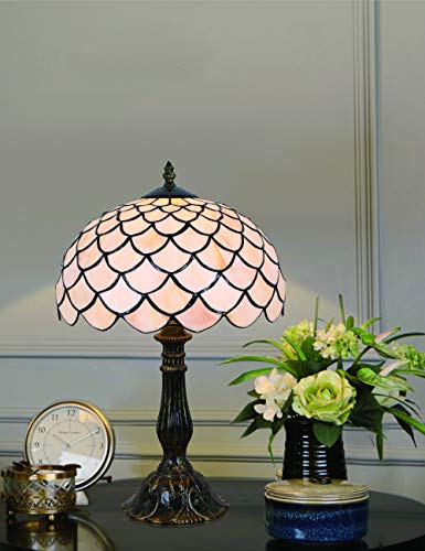 Luz de cabecera de la lámpara de mesa de la lámpara de mesa de la lámpara de mesa de la serie de estilo sencillo europeo de 12 pulgadas con vidrio de color blanco