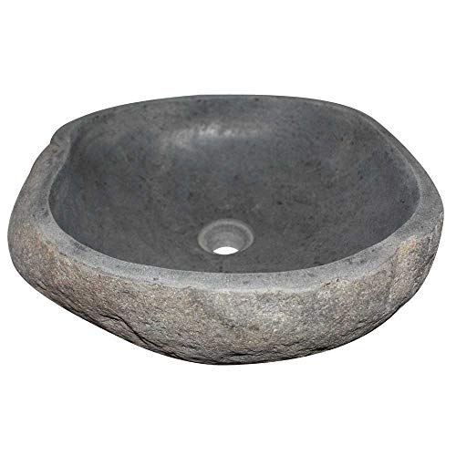MP - Lavabo de piedra natural (canto de río, para instalar, diámetro 40/50 cm)Puedes elegirlo según las fotos.