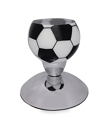 onli Pollicino lámpara de mesa fútbol E14, Blanco/Negro, 12 cm x H 14 cm