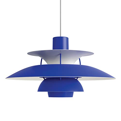 PH 5, Louis Poulsen, Lámpara de Suspensión Diseñada por Poul Henningsen (Azul Monocromático)