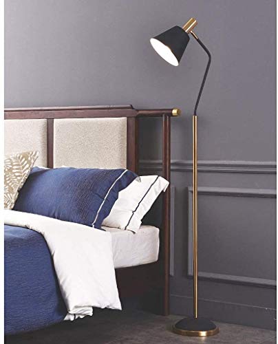 RTRY Lámparas de pie Galvanizado imitación de cobre de lectura vertical Lámpara de pie, de serie Nordic, simple salvaje, Pantallas de iluminación se puede ajustar por 120 ° AA + lámpara de pie moderna