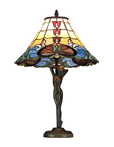 Tiffany - Lámparas de mesa esculpidas de cristal hechas a mano, diseño vintage