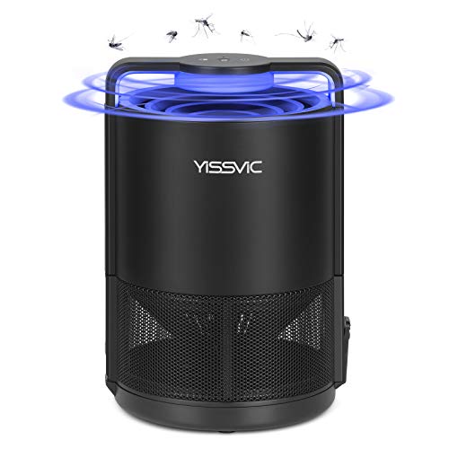 YISSVIC Lámpara Antimosquitos, Asesino de Mosquitos Inteligente con Ventilador Integrado, Antimosquitos Trampas UV Portátil Carga por USB sin Ruido y Radiación