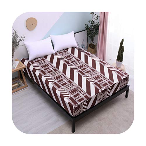 Colcha 2019 nuevo colchón protector impermeable colchón cubre popular patrón impresión cubierta para cama 160X200Cm Transpirable-Color 12-90X200X30Cm