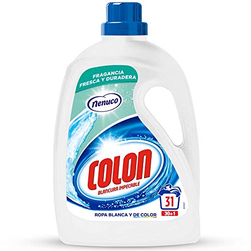 Colon Nenuco - Detergente para lavadora, adecuado para ropa blanca y de color, formato gel - 31 dosis