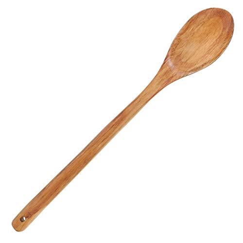 Cuchara de madera de mango largo, cucharas grandes de madera de 41,9 cm, cucharas de sopa de madera para cocinar y agitar