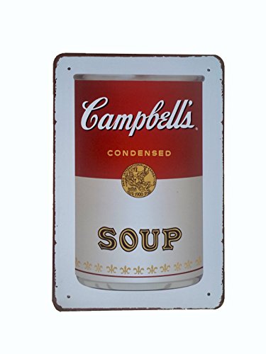 DiiliHiiri Cartel de Chapa Vintage Decoración, Letrero A4 Estilo Antiguo de metálico Retro - Campbells's Soup