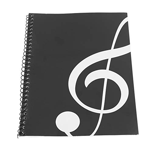 Dilwe Cuaderno de Papel Manuscrito, 50 Paginas Notación Musical Personal Cuaderno de Música Manuscrito Papel de Escribir(Notas Negras)
