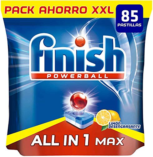 Finish Powerball All in 1 Max - Pastillas para el lavavajillas todo en 1 - limón - formato 85 unidades