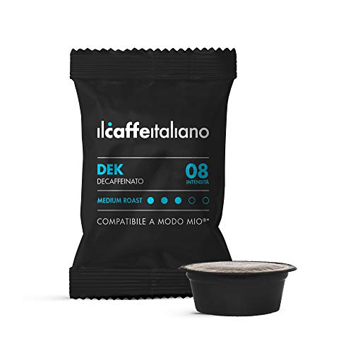 FRHOME - Lavazza a Modo Mio 100 Càpsulas compatibles - Il Caffè Italiano - Mezcla Descafeinado Intensidad 8