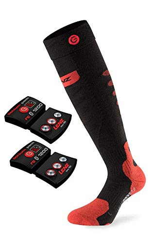 LENZ Heat 5.0 Toe Cap Socken Black/Red 2019 INKL. Lithium rcB 1200 Pack, 42-44