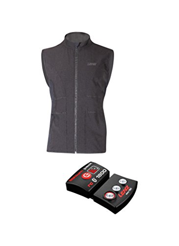 Lenz Heizweste Lithium Pack of Heat Vest 1.0 Set de Chaleco térmico para Mujer + batería de Litio Rcb 1800, Negro, smal / 36