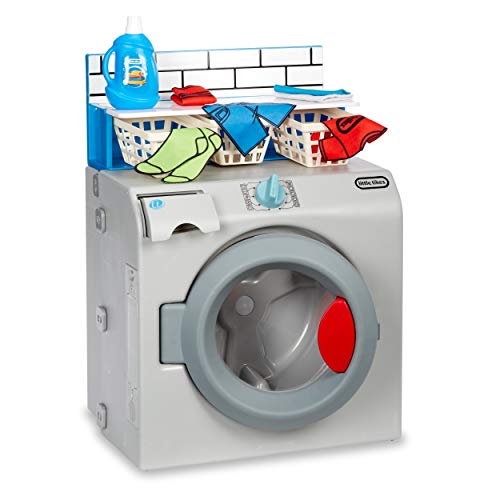 little tikes First Washer-Dryer-Interactiva Sonidos-Electrodoméstico Realista de Juguete para Niños, Multicolor (651410)