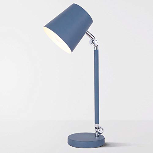 Nordic Luxury LED Macaron Table Lights Iluminación Postmodern Living Room Study Desktop Lamp Dormitorio Mesita de noche Office Light Fixtures-Blue