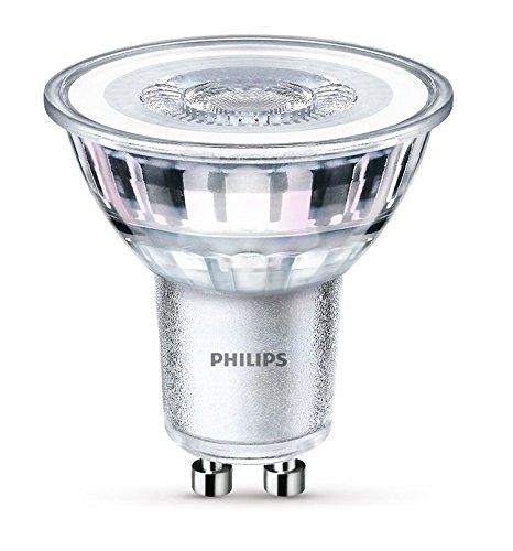 Philips foco LED, casquillo GU10, ángulo de apertura 36º, 3.5 W equivalentes a 35 W en incandescencia, 265 lúmenes, luz blanca neutra