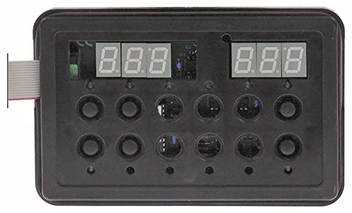 Placa de teclado para lavavajillas Dihr LP-3PLUS, LP-2PLUS, LP-4PLUS, Kromo KP302-E, KP202-E, KP402-E 6 botones con pantalla 80E/81E