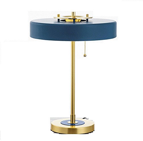 QQQ Table Lamp Simple Bedroom Study Lamp Creative Post-Modern LED Table Lamp*Blue*A MMM
