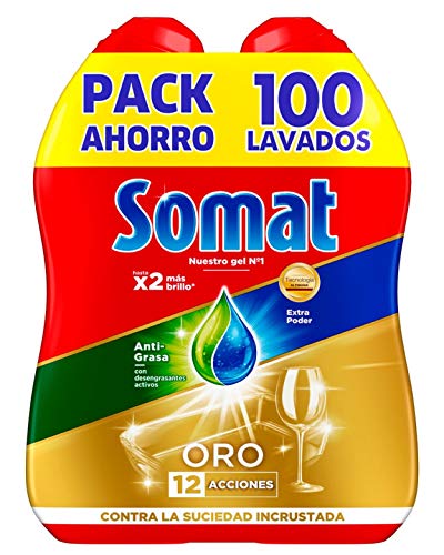 Somat Oro Gel Detergente Lavavajillas Antigrasa - 100 Lavados (1.8 l)