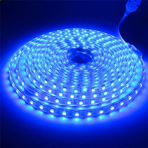 Tiras LED SMD5050 220v 60 Led/m (2 Metros Azul) Impermeable Ip65 Con Enchufe ONSSI LED