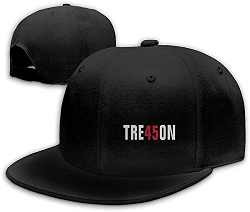 Tre45on - Gorra de béisbol ajustable para exteriores, unisex, color negro