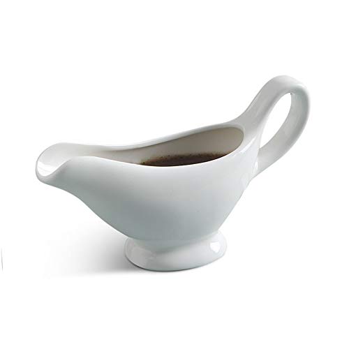 ZYLBDNB Lechera Salseras de Porcelana Home Essentials Fácil de Limpiar Blanco (tamaño : 5 OZ)