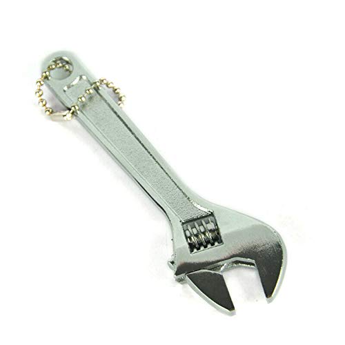 1 llave inglesa de acero, tamaño de 68 mm, herramienta de bricolaje profesional de mini llave ajustable, color blanco.