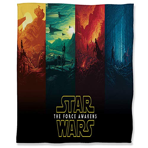ARYAGO Manta de franela de forro polar de microfibra, 180 x 230 cm, diseño de Star Wars, para todas las estaciones, ligera, Rey Finn Kylo Ren Han Solo Luke Skywalker