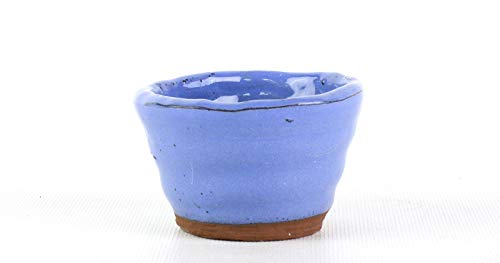 Bonsai Pavia | Macetas para Bonsais Yokkaichi A01-01-4 Maceta Japonesa | Color Azul Intenso | Tamaño 8x5 cm