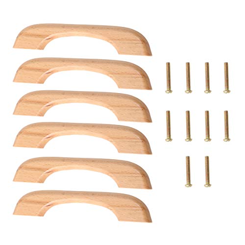 DOITOOL 10 piezas Cocina Tiradores de muebles de madera Tiradores para gabinetes de madera Tiradores de cajones con tornillos de 20 piezas para muebles de gabinete (5 pulgadas)