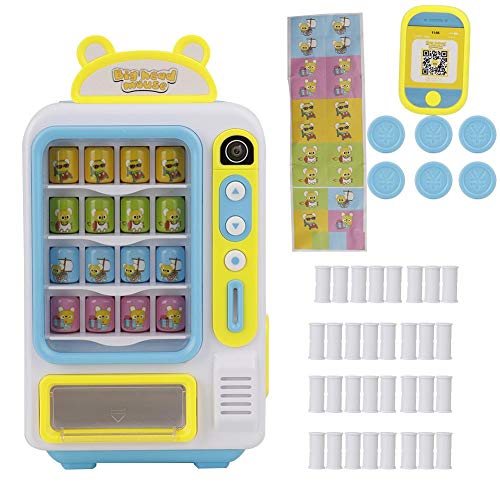 Juguete de máquina expendedora para niños, simule una máquina expendedora de bebidas de pantalla grande Moneda o juguete de pago móvil para niños(Blue)