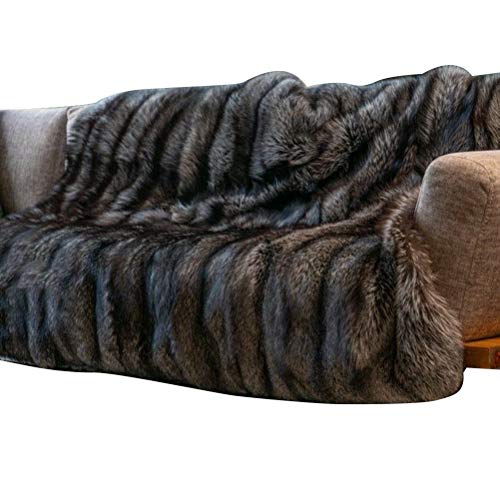 LAOZI Shaggy Throw Blanket, Suave y Larga Manta Peluda de Piel sintética, cálida, Elegante, acogedora, mullida Manta para sofá Cama, sillón (150x200cm)