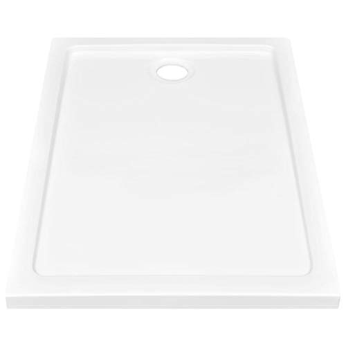 Lechnical Plato de Ducha práctico de baño, Plato de Ducha de ABS Blanco 70 x 100 x 5,5 cm (Ancho x Fondo x Alto)