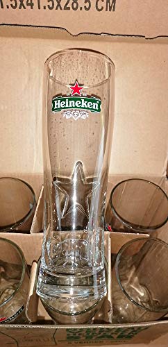 Lote de 6 vasos de cerveza Heineken de 25 cl, modelo Star