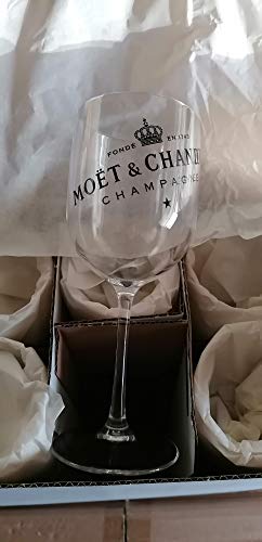 Lote de 6 vasos de champán de acero – MOET CHANDON – Atención: no de cristal.