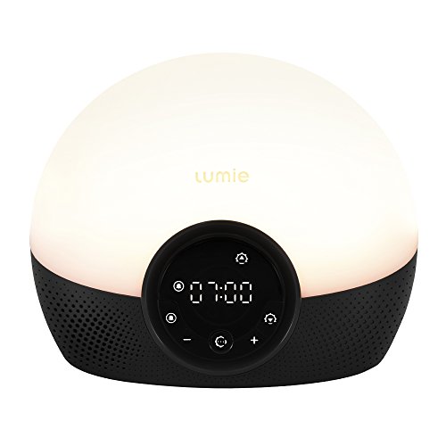 Lumie Bodyclock Glow 150 - Despertador con Luz, Simulación de Amanecer y Atardecer Graduales, Luz Regulable, 9 Sonidos