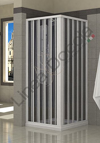 Mampara de ducha plegable de PVC, 2 lados, 70 x 90 cm