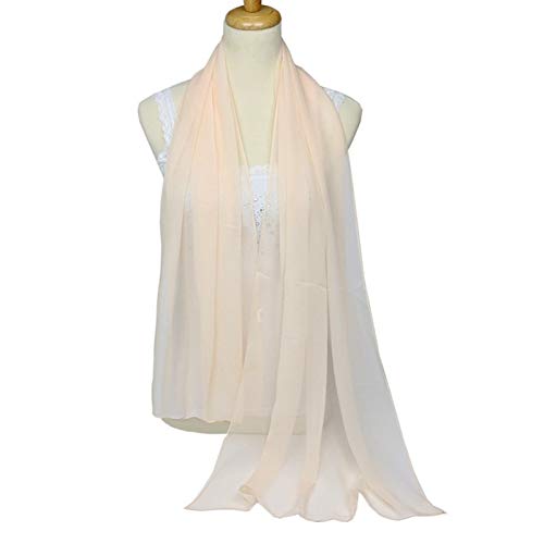 MMI-LX Transfronterizo AliExpress bufanda color sólido Todo-fósforo Georgette bufanda Mujer Primavera Otoño Invierno fina bufanda mantón del aire acondicionado Nuevo (Color : Beige)
