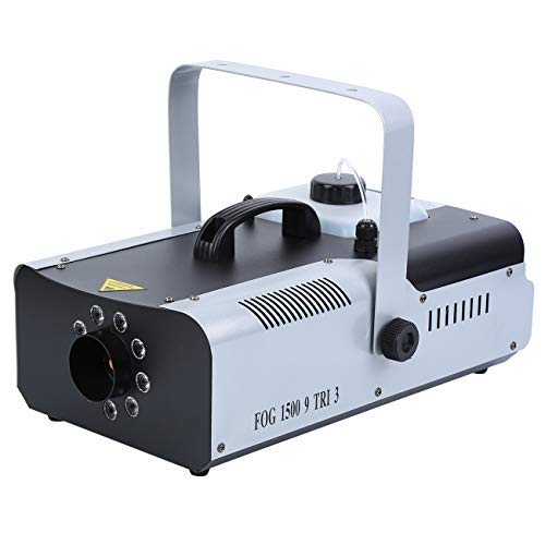 MuGuang 1500W Maquina de Humo Máquina de la Niebla 2L 9 LED RGB DMX para la Fiesta de la Barra de DJ de Disco de Boda de Etapa con Control Remoto y Control Remoto Inalámbrico