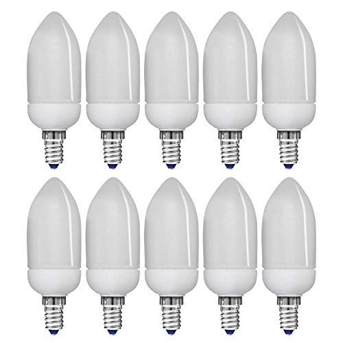 Müller-Licht - Lote de 10 bombillas de bajo consumo (ESL, 7 W, E14, 290 lm, luz blanca cálida, 2700 K, 8000 h)